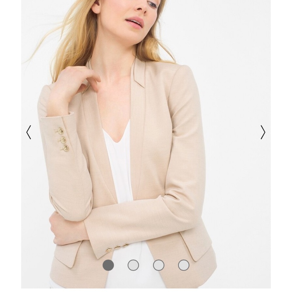 New WHBM LAYERED LAPEL BLAZER